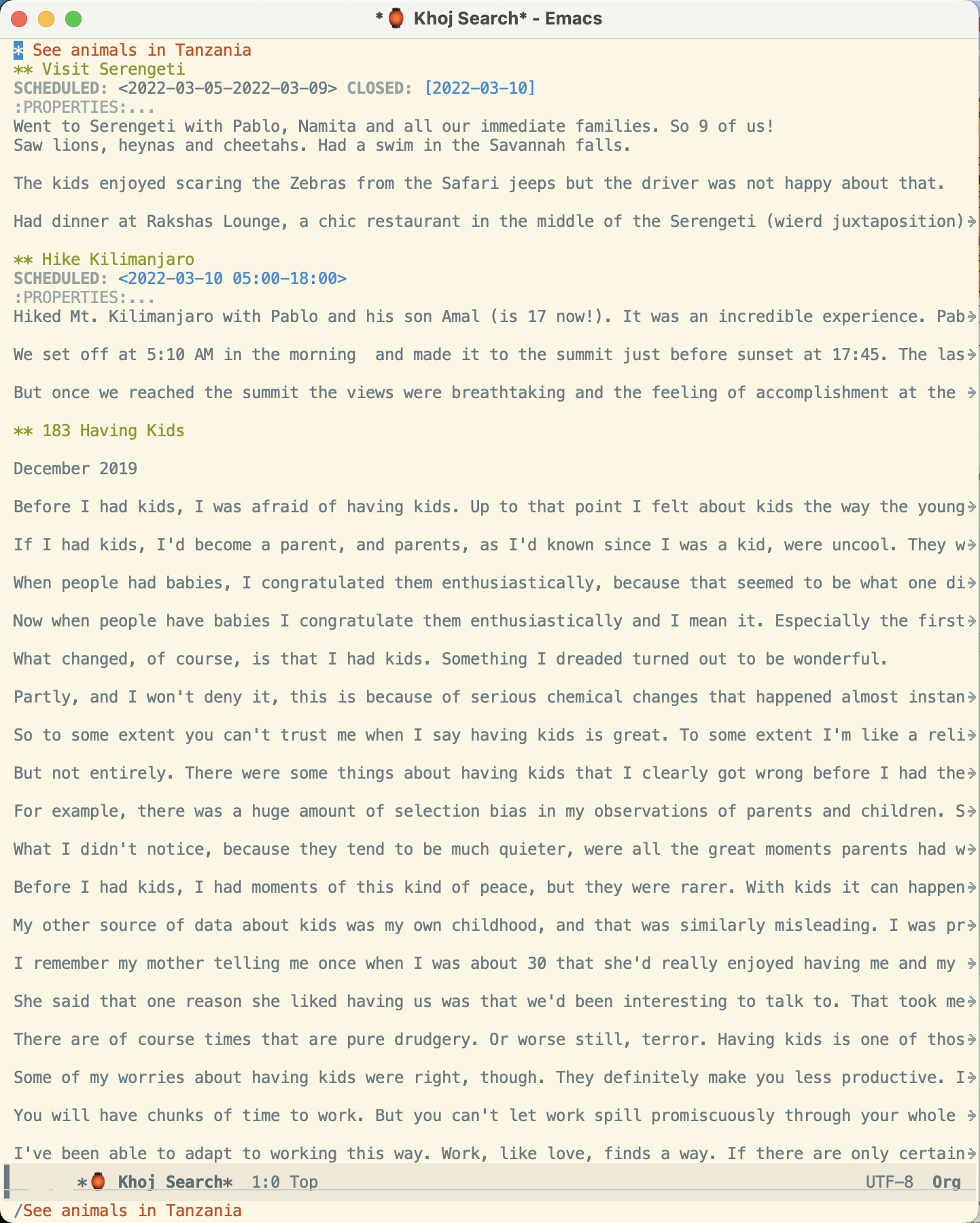 :size=400px khoj search on emacs